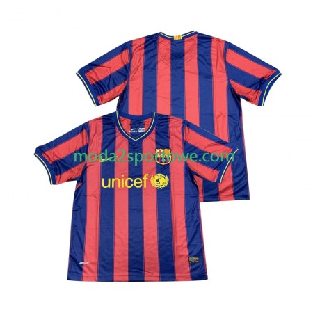 Koszulka FC Barcelona 2009 2010 Retro Domowe Stroje Piłkarskie Krótki Rękaw